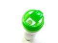 Top view of plastic water bottle on white background Royalty Free Stock Photo