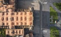 Top view Plaza de Armas and Church of the Society of Jesus or Iglesia de la Compania de Jesus. Cusco, Peru Royalty Free Stock Photo