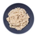 Top view porridge from crushed pot barley groats Royalty Free Stock Photo