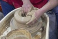 Top view of potter to make ceramic pot