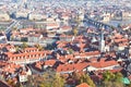 Top view of Prague city