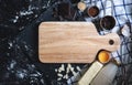 Top view, preparation for making homemade bakery