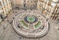 Top view of Pretoria Fountain from the roof of Santa Caterina church in Palermo.