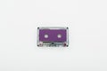 View of purple cassette isolated on