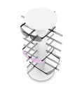 Top view rack for glasses on white background. 3d rende