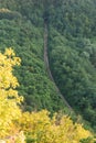 Top view on the railway in the nature Royalty Free Stock Photo