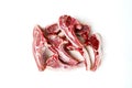 Top view of raw ribs meat for barbecue