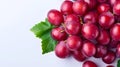 Top View Red Grape Fruit Isolated White Background Royalty Free Stock Photo