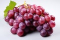 top view red grape fruit isolated on white background Royalty Free Stock Photo