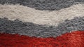 Top View of a Red and Grey Colored Carpet Texture, Showcasing Intricate Weave Patterns