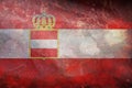 Top view of retro flag Civil ensign of Austria Hungary 1786 1869 Austria with grunge texture. Austrian patriot and travel concept