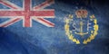 Top view of retro flag of Ensign of the Scottish Fisheries Protection Agency . grunge flag of united kingdom of great Britain,
