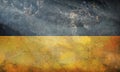 Top view of retro flag of Gera with grunge texture. Federal Republic of Germany. no flagpole. Plane design, layout. Flag