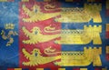Top view of retro flag of Lord Warden Cinque Ports, Lord Boyce . grunge flag of united kingdom of great Britain, England. no