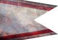 Top view of retro flag Standard of Senior Captain , Japan with grunge texture. Japanese patriot and travel concept. no flagpole.