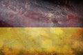 Top view of retro flag Tolima Colombia with grunge texture. Colombian patriot and travel concept. no flagpole. Plane design,