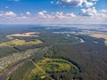 Top view of the river Vilia in Belarus Royalty Free Stock Photo