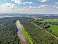 Top view of the river Vilia in Belarus Royalty Free Stock Photo