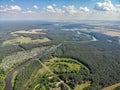 Top view of the river Vilia in Belarus Royalty Free Stock Photo