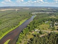 Top view of the river Vilia in Belarus Royalty Free Stock Photo
