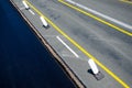 Top view of road construction and widening Royalty Free Stock Photo