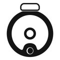 Top view robot vacuum cleaner icon, simple style