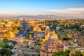 Top view of Rome city skyline from Castel Sant`Angelo