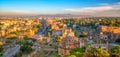 Top view of Rome city skyline from Castel Sant`Angelo