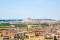 Top view of Rome and Vatican city. Bright Sunny day. The architecture and landmarks of Rome, Italy Royalty Free Stock Photo