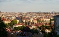 Top view - roofs with red tiles in old buildings Royalty Free Stock Photo