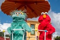 Top view of Rosita and Elmo in Sesame Street Party Parade at Seaworld 1 Royalty Free Stock Photo