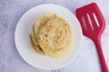 Top view of roti canai, Kerala Porotta , Malabari Parotta.