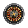 Top view roulette casino mockup, realistic style Royalty Free Stock Photo