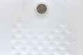 Top view of round white pattern texture background on abandoned bathtub for anti slip without drain