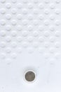 Top view of round white pattern texture background on abandoned bathtub for anti slip without drain