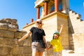 Top view of ruins of Knossos Palace in Crete, Heraklion, Greece Royalty Free Stock Photo