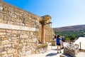 Top view of ruins of Knossos Palace in Crete, Heraklion, Greece Royalty Free Stock Photo