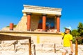 Top view of ruins of Knossos Palace in Crete, Heraklion, Greece Royalty Free Stock Photo