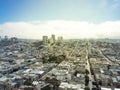 Top view Russian Hill neighborhood in San Francisco from Telegraph Hill Royalty Free Stock Photo