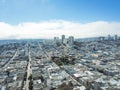 Top view Russian Hill neighborhood in San Francisco from Telegraph Hill Royalty Free Stock Photo