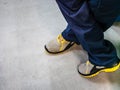 Top view of the safety shoes Royalty Free Stock Photo