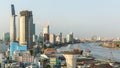 Top view of Saigon River Royalty Free Stock Photo