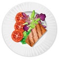 A Top View of Salmon Steak