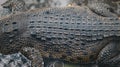 Top view of Saltwater crocodile top skin Crocodylus porosus or Buaya muara or Indo Australian crocodile or Man-eater crocodile. Royalty Free Stock Photo