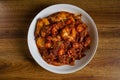 Top view of Sambal Udang (Prawn Sambal Royalty Free Stock Photo