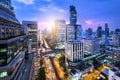 Top view of sathorn junction at Bangkok