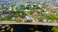 Top view of a scenic view from a drone on the Aleksandrovskaya Sloboda