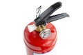 top view of a sealed household fire extinguisher cut out Royalty Free Stock Photo