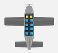 Seat Map of Small Passenger Propeller aircraft
