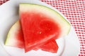 Top view seedless watermelon Royalty Free Stock Photo